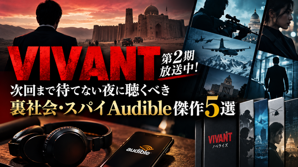 VIVANT好きにおすすめのAudible小説5選｜公安・スパイ・裏社会の聴き放題作品