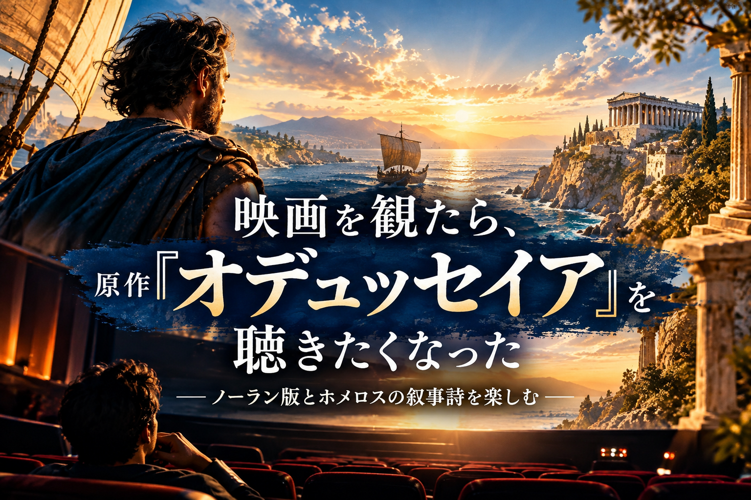 イキャッチ画像_映画『オデュッセイア』の原作・原典をAudibleで聴いてみた｜ノーラン版との違いは？