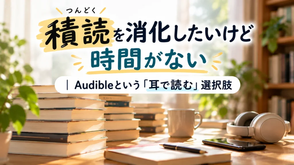 積読を消化したいけど時間がない｜Audibleという耳で読む選択肢