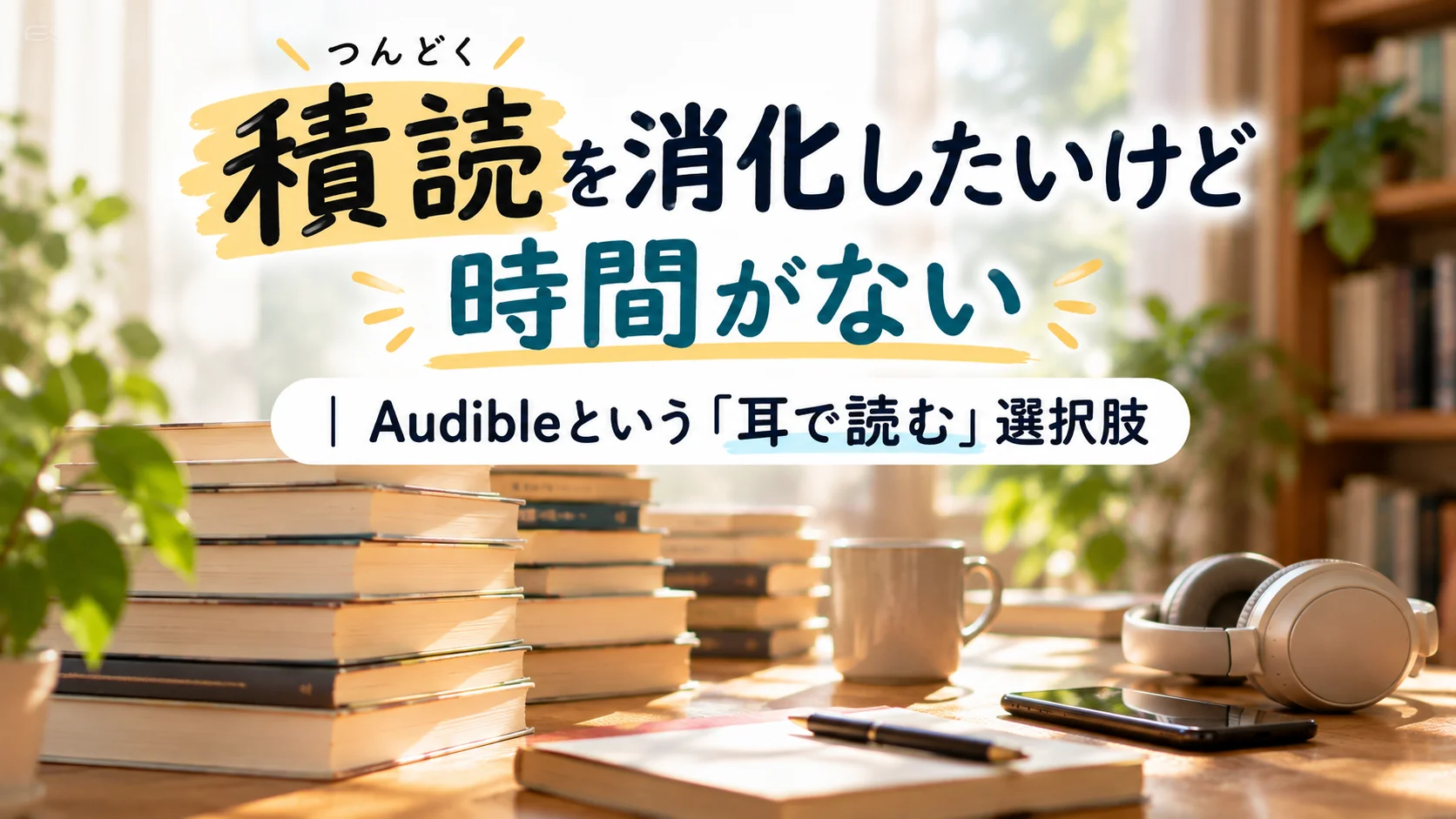 積読を消化したいけど時間がない|Audibleという耳で読む選択肢